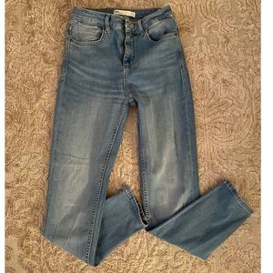 Zara high waist skinny jean light wash